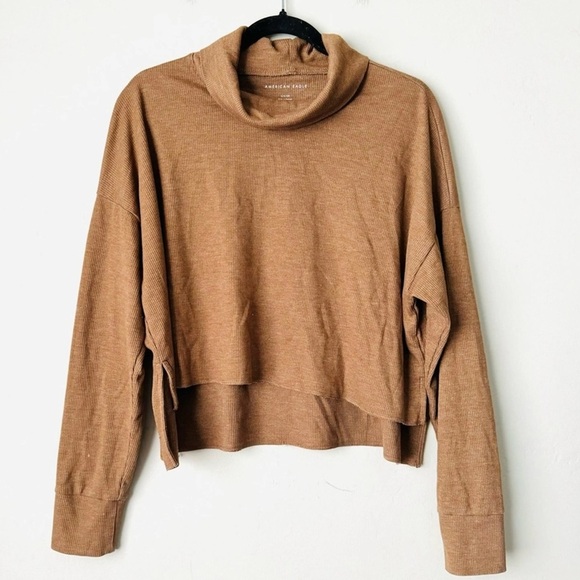 AE| Brown Cowl Neck Sweater - Picture 2 of 6